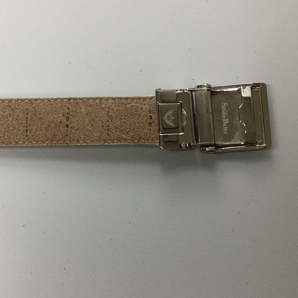 Slidebelts  White Unisex Ratchet Belt. - Picture 7 of 8